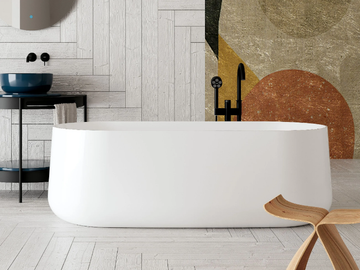 MOON - Oval ceramic bathtub by Scarabeo Ceramiche - view 2